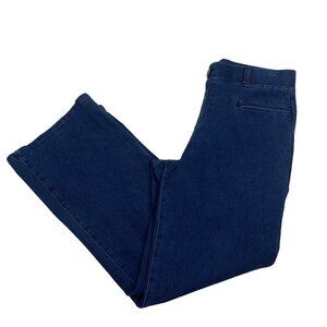 Betabrand Yoga Denim Wide Leg Pull-On Jeans Women's Size MSP Medium Short Petite